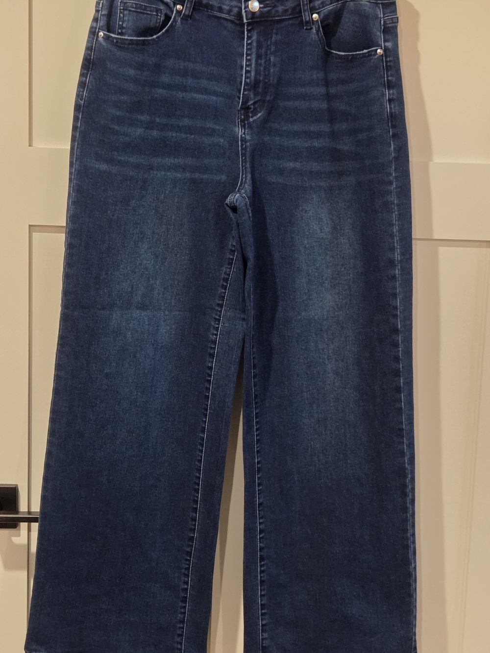 ADGN High-Rise Wide Leg Jeans in Dark Blue Size L